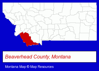 Montana map, showing the general location of Probst Michael Insurance