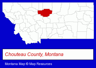 Montana map, showing the general location of John Good Agency