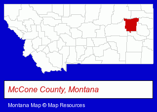 Montana map, showing the general location of Circle Insurance