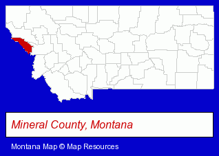 Montana map, showing the general location of EDI Concepts Inc
