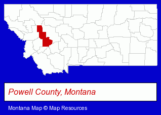 Montana map, showing the general location of Quilters Corner Etc
