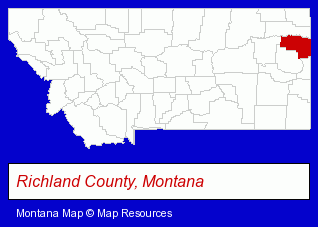 Montana map, showing the general location of Healthworks