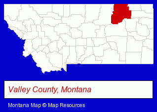 Montana map, showing the general location of First Community Bank