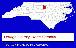 Orange County, North Carolina locator map