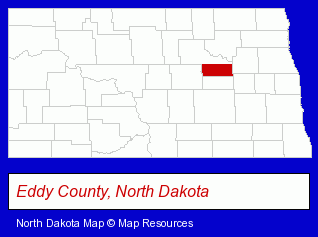 North Dakota map, showing the general location of Nicolai Chiropractic Center - Michael Nicolai DC