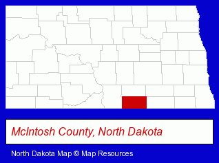 North Dakota map, showing the general location of Supervalu