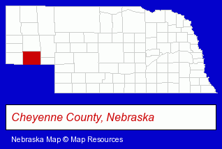 Nebraska map, showing the general location of Sidney Vision Clinic - Jeffrey Cook OD