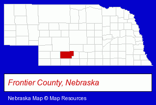Nebraska map, showing the general location of Nebraska College of Technical Agriculture
