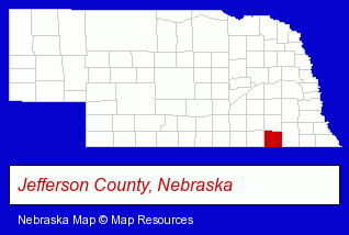 Nebraska map, showing the general location of Prairie View Industries