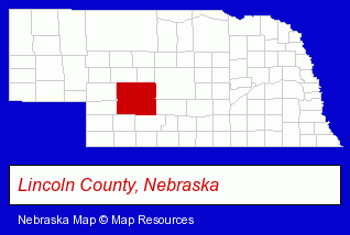 Nebraska map, showing the general location of Antique Mystique
