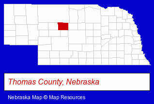 Nebraska map, showing the general location of Pearson Livestock Equipment