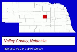 Nebraska map, showing the general location of Professional Eye Care