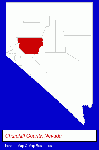 Nevada map, showing the general location of J & K Llamas Landscape Nursery