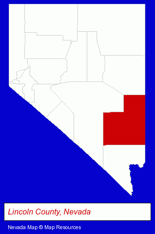 Nevada map, showing the general location of Little A'Le'inn Inc