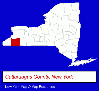 New York map, showing the general location of Schubert Enterprises