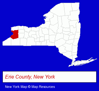New York map, showing the general location of Pizza Plant