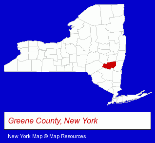 New York map, showing the general location of Reds Restaurant Inc