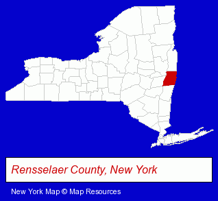 New York map, showing the general location of Quackenbush & Haegele