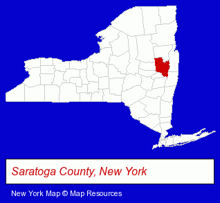 New York map, showing the general location of Saratoga Cardiology Associate PC - William M Kufs MD
