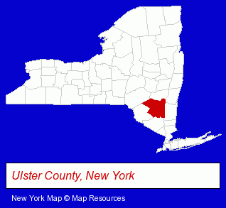 Ulster County, New York locator map