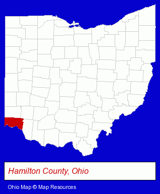 Hamilton County, Ohio locator map