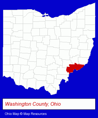 Ohio map, showing the general location of Trademark Solutions