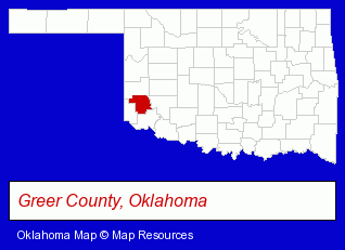 Oklahoma map, showing the general location of Locklear Clinic-Chiropractic - Benjamin M Locklear DC