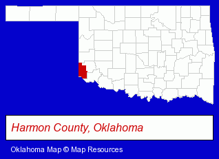 Oklahoma map, showing the general location of Western Fibers Inc