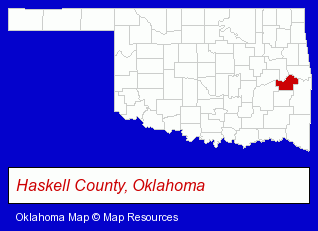 Oklahoma map, showing the general location of Williams Chevrolet-Pontiac Inc