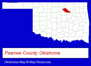 Oklahoma map, showing the general location of Daddy Hinkle's Inc