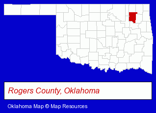 Oklahoma map, showing the general location of Neely Insurance and Financial Services