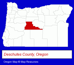 Oregon map, showing the general location of Entre Prises USA