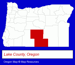 Oregon map, showing the general location of Lakeview Animal Hospital