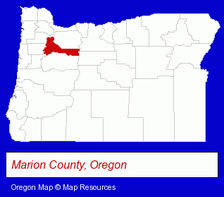 Oregon map, showing the general location of Johnson Engine Service