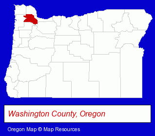 Oregon map, showing the general location of Landscape Oregon Inc