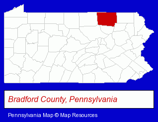 Pennsylvania map, showing the general location of Stull's Flowers & Gifts