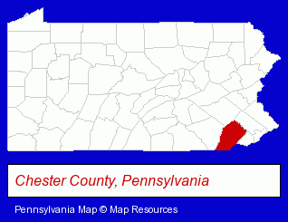 Chester County, Pennsylvania locator map