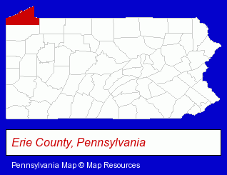 Pennsylvania map, showing the general location of Enormis Mobil Specialties