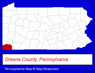Pennsylvania map, showing the general location of Waynesburg Animal Hospital - Robin Archer DVM