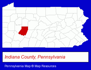 Indiana County, Pennsylvania locator map