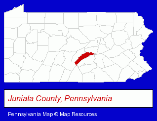 Pennsylvania map, showing the general location of Walnut Cheese Nook