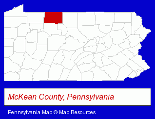 Pennsylvania map, showing the general location of Temple Pharmacy