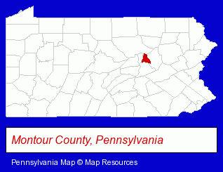 Pennsylvania map, showing the general location of Victor Koons Graphic Design