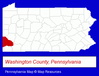 Pennsylvania map, showing the general location of Dr. Edward Roman