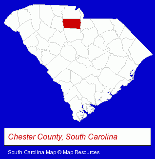 South Carolina map, showing the general location of Cudd's Heating & Air