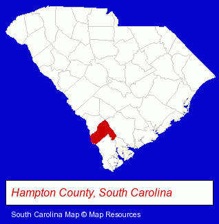 South Carolina map, showing the general location of Cmtsc