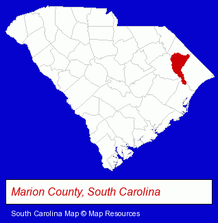 South Carolina map, showing the general location of Wally's Fire & Safety