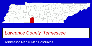 Tennessee map, showing the general location of NHC Health Care