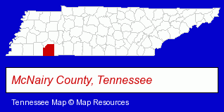 Tennessee map, showing the general location of Jones Exhaust Systems Inc