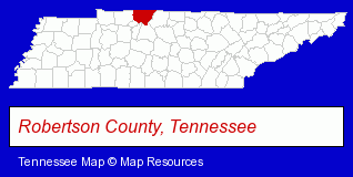 Tennessee map, showing the general location of Chris Givens DDS